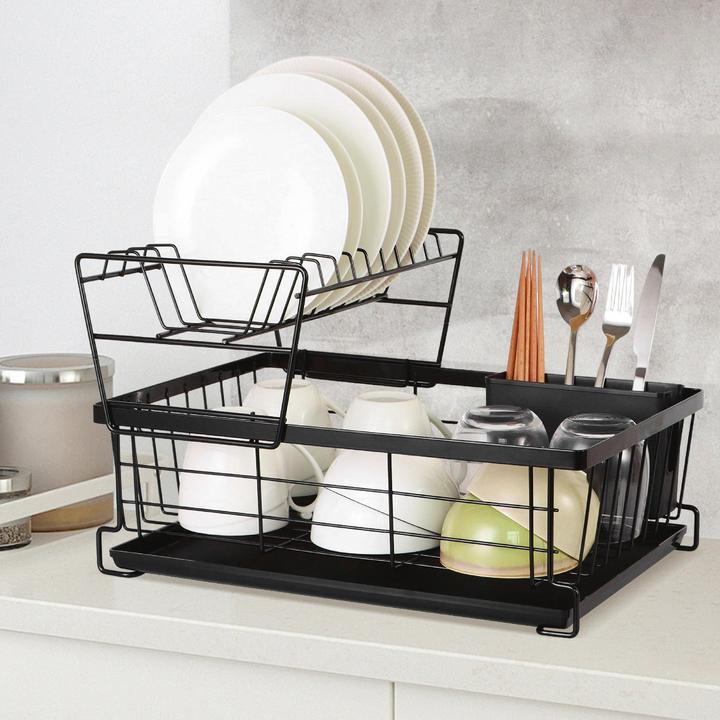 Actual product image Cheffinger Geschirrabtropfer mit Besteckeinsatz
