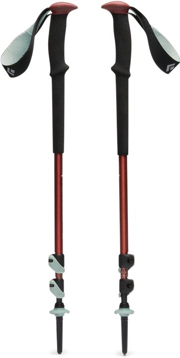 Produktbild Black Diamond Trekkingst?cke Trail (rot/mint, 1 Paar, 100-140 cm) (100 - 140 cm)