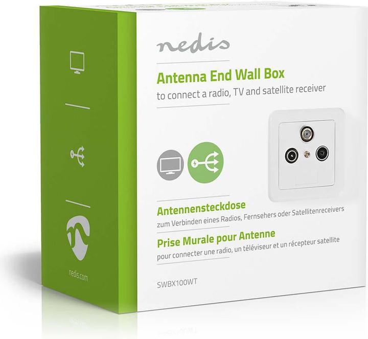 Produktbild Nedis Wandanschlussdose p Antenne 1 x F-Ausgang (Antennendose)