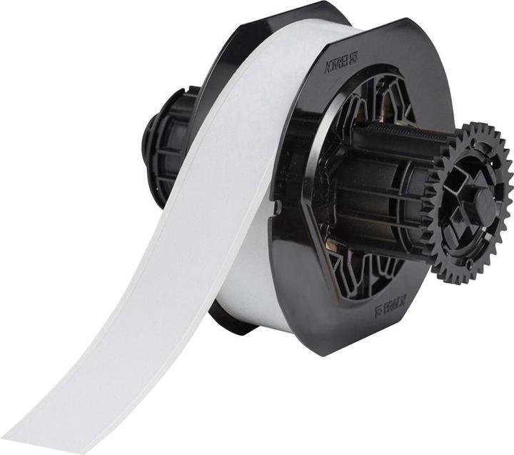 Actual product image Brady B33C-1000-437, polyvinyl fluoride, white, matt, 25.40 mm x 25.91 m, self-extinguishing, permanent