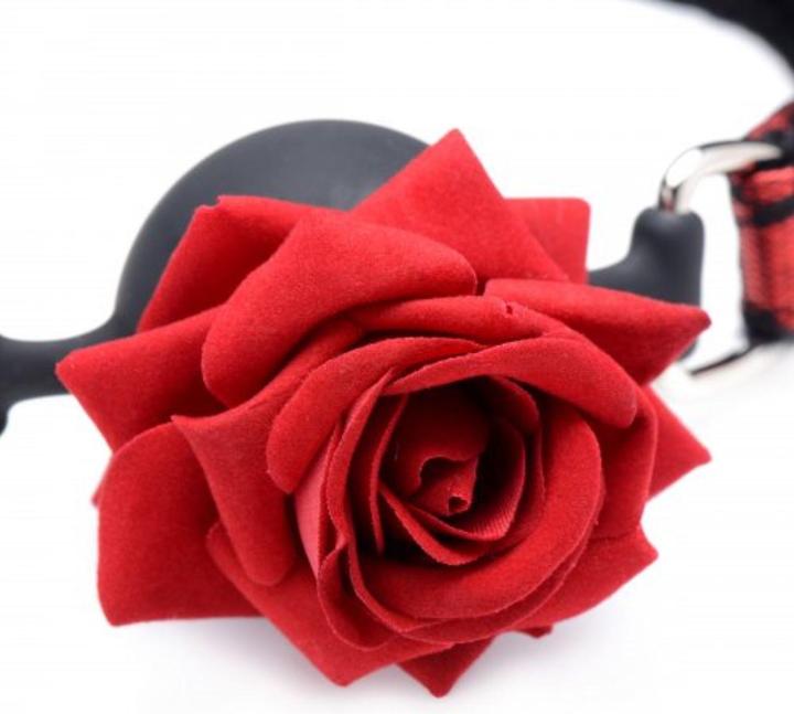 Produktbild Master Series Aufsehenerregender Ballknebel mit Rose