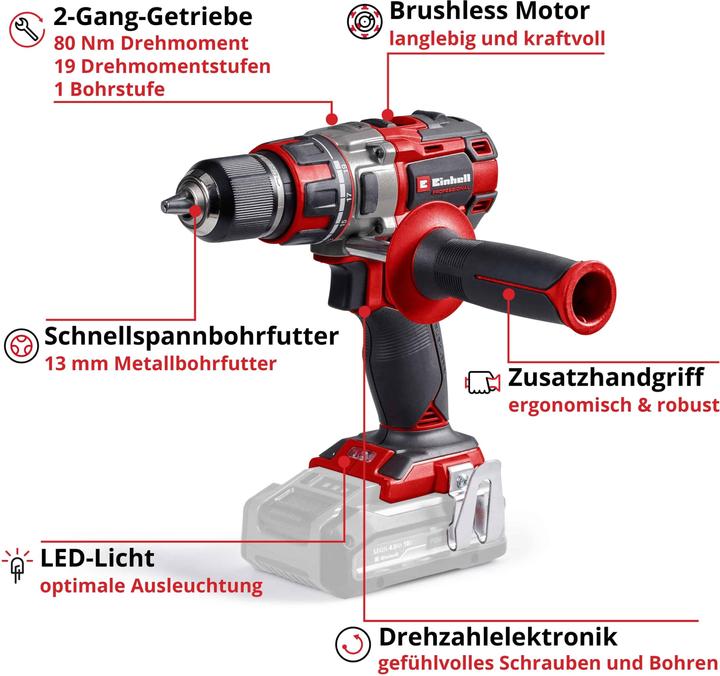 Actual product image Einhell TP-CD 18/80 Li BL-Solo (Rechargeable battery operated)