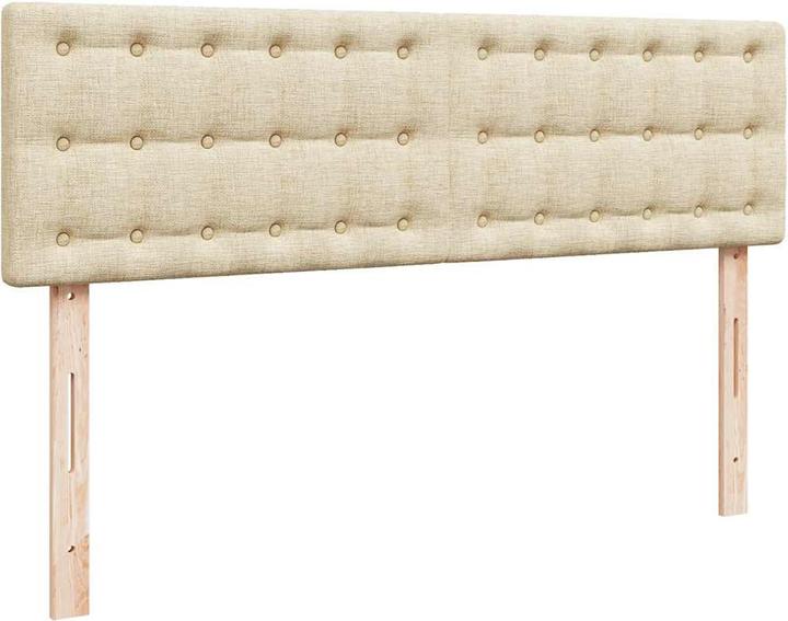 Actual product image VidaXL Ottoman bed with mattress cream 140x200 cm fabric bed frame (140 x 200)