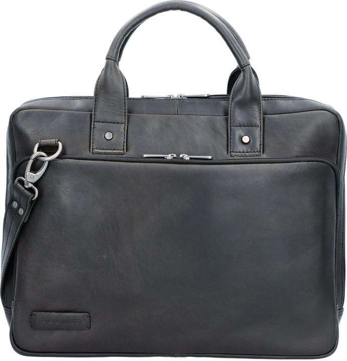 Plevier Navigator Aktentasche Leder 40 cm Laptopfach