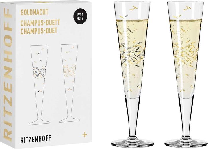 Produktbild Ritzenhoff Goldnacht (20.50 cl, 2 Gläser, Sektgläser)