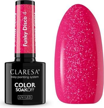 Claresa Soak Off UV/LED Funky Disco lakier hybrydowy 4 5g (UV-Gel Lack)