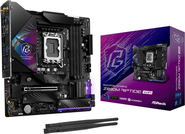 AsRock Z890M Riptide WiFi Intel DDR5 S1851 MATX (LGA 1851, Intel Z890, mATX)