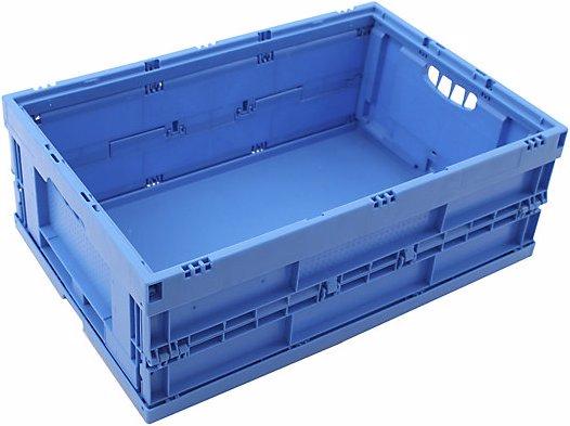 Produktbild Walther Faltbox aus Polypropylen, Inhalt 44 l, ohne Deckel, blau, stapelbar (600 x 400 x 220 mm, 41.40 l)