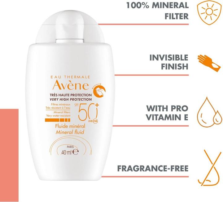 Image du produit Avène Fluide solaire (Crème solaire, SPF 50+, 40 ml, 70 g)