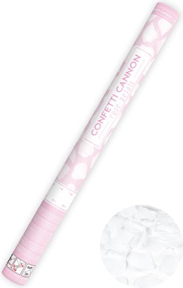 Actual product image Partydeco Confetti Cannon - 60cm - Rose Petals - White