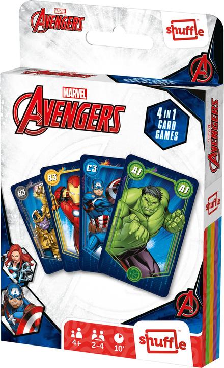 Actual product image Cartamundi Shuffle - Jeu de Cartes Avengers - 4 en 1 (German)