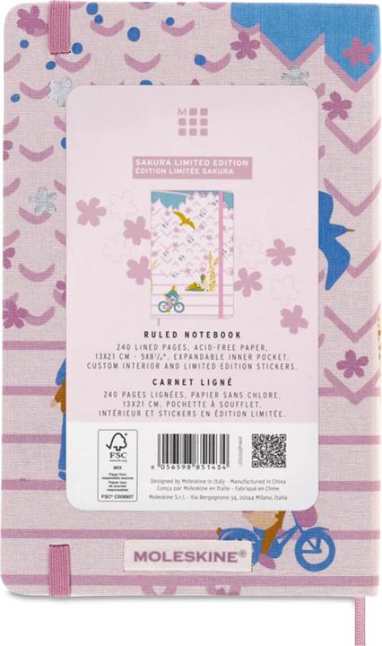Immagine prodotto Moleskine Taccuini SAKURA (13 x 21 cm, Righe, Copertina rigida)