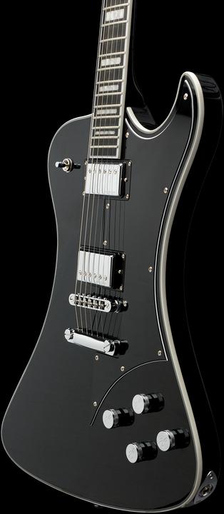 Actual product image Hagstrom Electric Guitar, Fantomen, Black Gloss (Electric guitar, Mahogany, Maple)