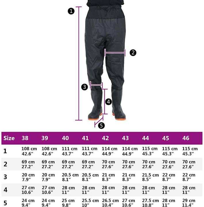 Actual product image VidaXL Hip waders with boots (44)
