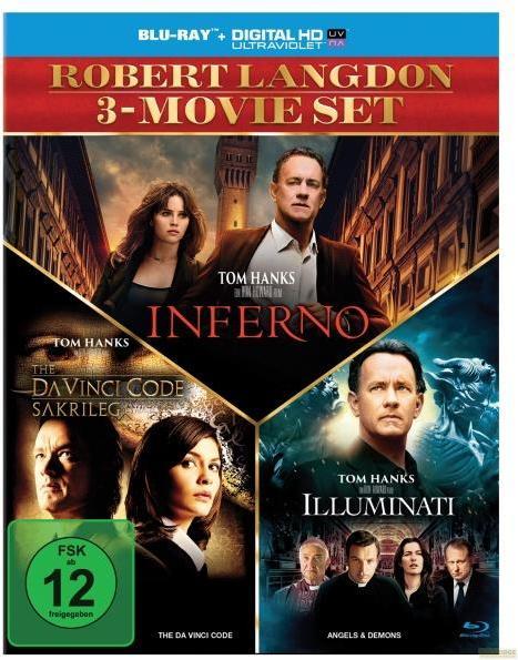 Produktbild Sony The Da Vinci Code - Sakrileg / Illuminati / Inferno (Blu-ray, 2017, Deutsch, Italienisch, Englisch)