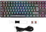 Immagine prodotto Gamiac TKL90G Gaming Tastatur, Kailh Red Switches, RGB - schwarz/grau (DE, Cablato)