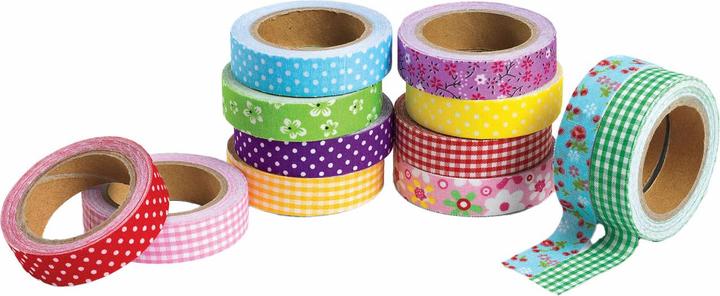 Actual product image Colorations Colouring - ribbon fabric and pattern, set of 12