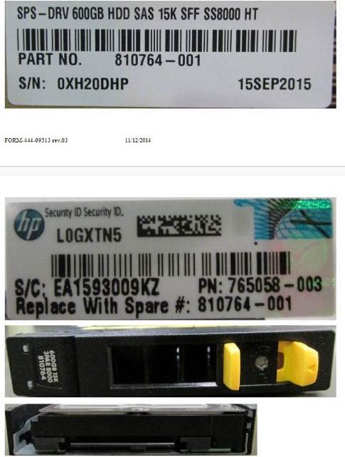 HPE DRV 600GB HDD SAS 15K SFF (0.60 TB, 2.5")