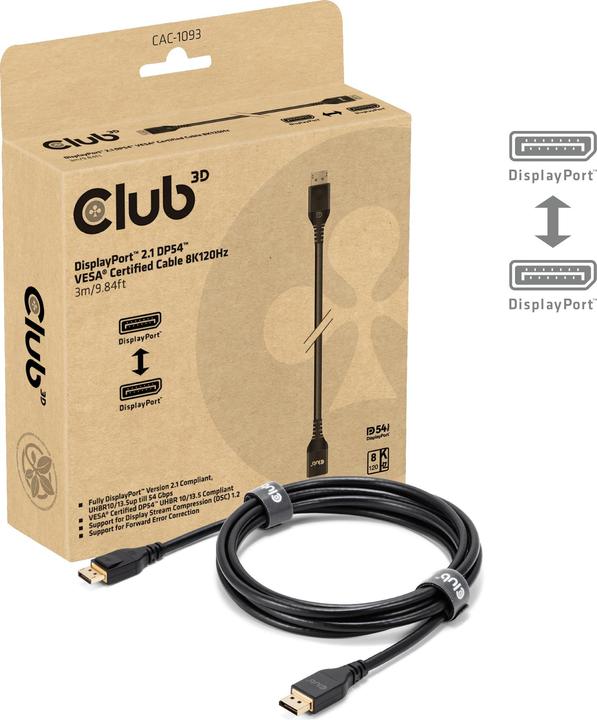 Image du produit Club 3D DisplayPort - DisplayPort (3 m, DisplayPort)