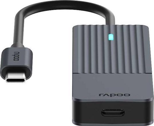 Produktbild Rapoo USB-C Hub, USB-C auf USB-A und USB-C, grau (USB-C, 4 Ports)