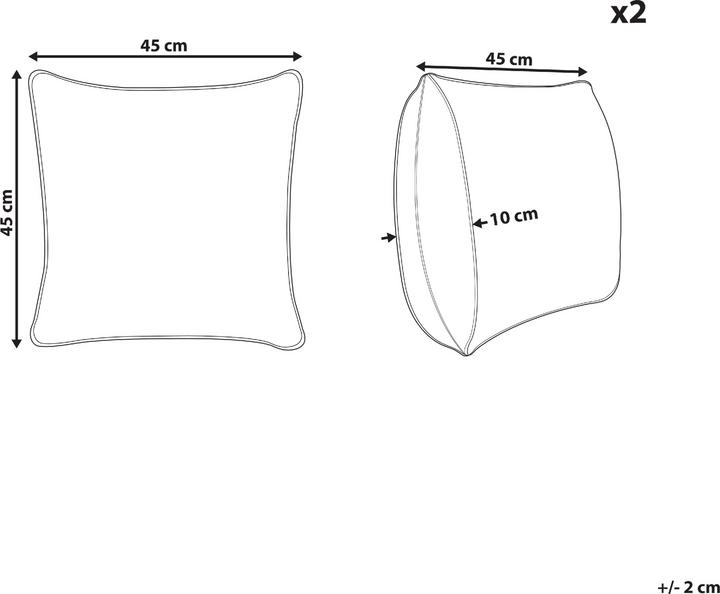 Produktbild Beliani Apricale (45 x 45 x 10 cm)