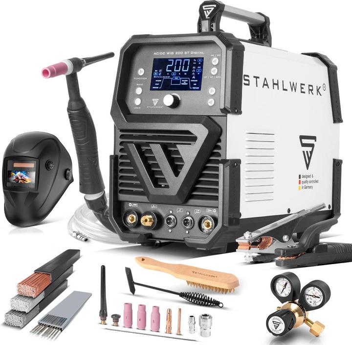 Produktbild Stahlwerk Schweissgerät AC/DC WIG 200 ST Digital Vollausstattung 200 A WIG & MMA