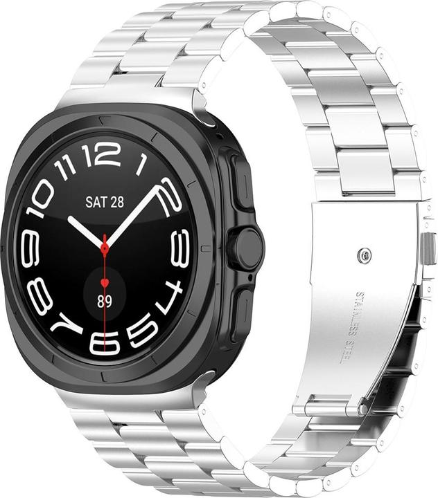 Techsuit - Watchband (W010) - Samsung Galaxy Watch Ultra 47mm - Silver (Acier inoxydable)