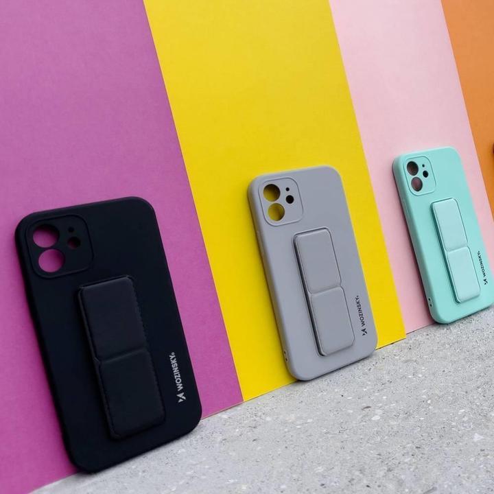 Produktbild Wozinsky Kickstand Case iPhone 13 mini silicone case with stand black (Apple iPhone 13 mini)