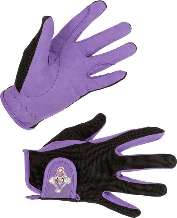 Actual product image Covalliero Kids riding glove Lilli black/purple, size L (L)