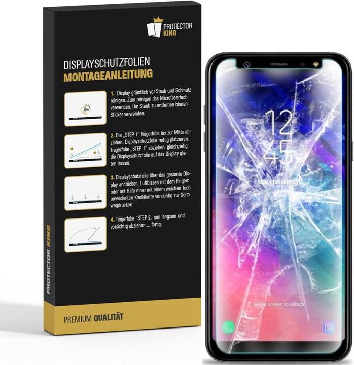 Actual product image Protectorking 2x Panzerfolie Anti-Shock matt entspiegelt (2 Piece, Samsung Galaxy A6)