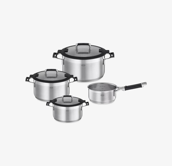Produktbild Rösle Topfset 4-tlg. SILENCE PRO Stahlgrau (24 cm, Pfannenset + Topfset, Edelstahl)