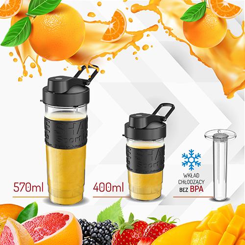 Produktbild Adler Mixer AD 4081 Tabletop, 800 W, Jar material BPA Free Plastic, Jar capacity 0.57 and 0.4 L, Ice crush (EU-Stecker, 800 W)