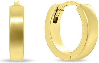 Brilio Silver - Minimalist gold-plated round earrings EA204Y