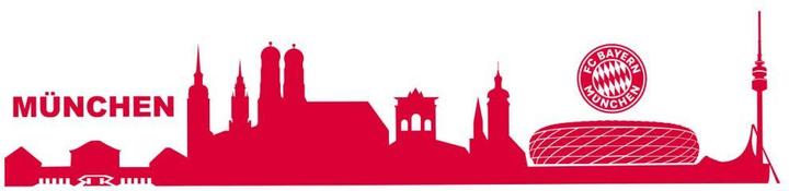 Produktbild FC Bayern München München Skyline mit Logo (180 x 40 cm)
