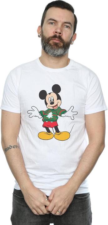 Immagine prodotto Disney Mickey Mouse Christmas Jumper Stroke Maglietta Uomo (4XL)