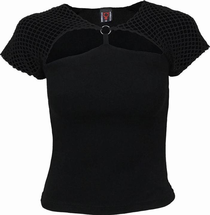 Immagine prodotto Spiral Gothic Rock Top Maglia a Rete Particolare dell'Anello Maniche corte Donna (M)