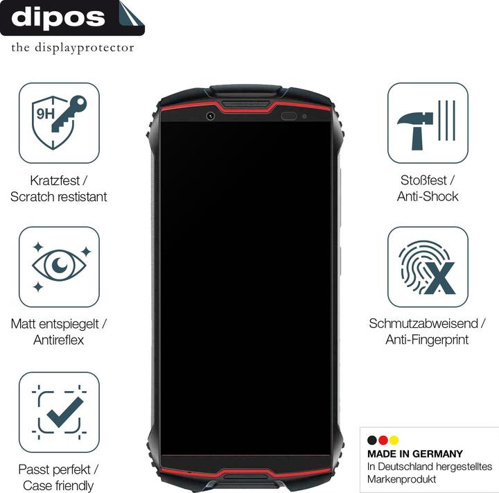 Actual product image Dipos Screen Protector Anti-Shock (2 Piece, Cubot King Kong Mini 2 Pro)