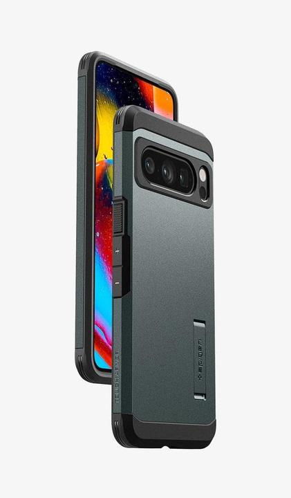 Actual product image Spigen Google Pixel 8 Pro Case Tough Armor Abyss Green (Google Pixel 8 Pro)