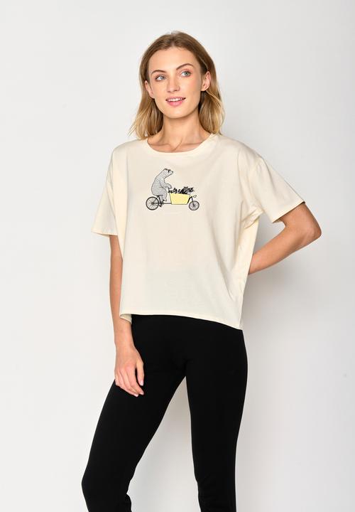 Immagine prodotto Greenbomb Women's Bike Cargo Raccoon Feel T-Shirt (L)