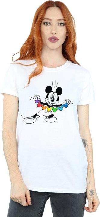 Immagine prodotto Disney Mickey Mouse Rainbow Chain Maglietta Ampia Donna (4XL)