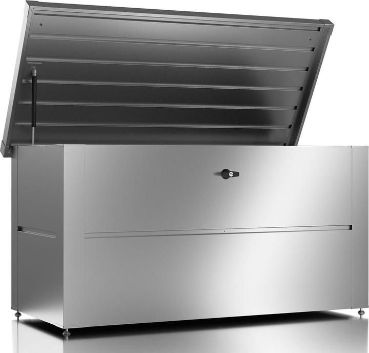 Guardi Gartenbox S mit Schloss, 135 x 65 x 73 cm, Silber