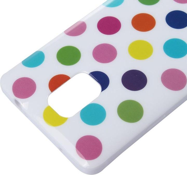 Produktbild König Design Schutzhülle für Handy Samsung Galaxy Note 4 SM N910F Weiss / Bunt gepunktet (Samsung Galaxy Note 4)
