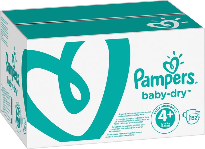 Produktbild Pampers Baby-Dry (Gr. 4+, Monatsbox, 152 Stück)