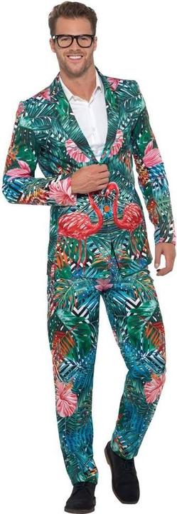 Actual product image Smiffys Mens Hawaiian Tropical Flamingo Costume Suit (L)