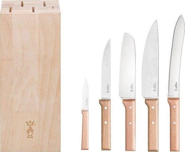 Produktbild Opinel Messerblock PARALLELE BREAD, Buchenholz mit 5 Messern, der PARALLELE Serie