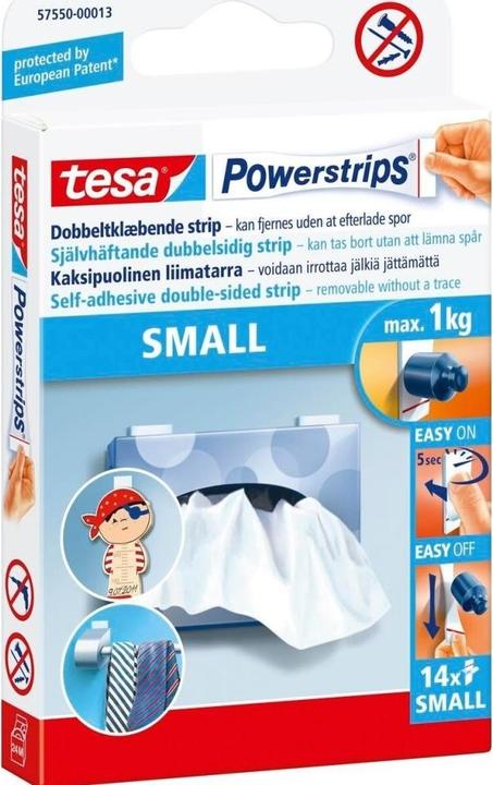 Actual product image tesa Powerstrips ® Small hvid dobbeltklaebende - (aeske á 14 stk.)