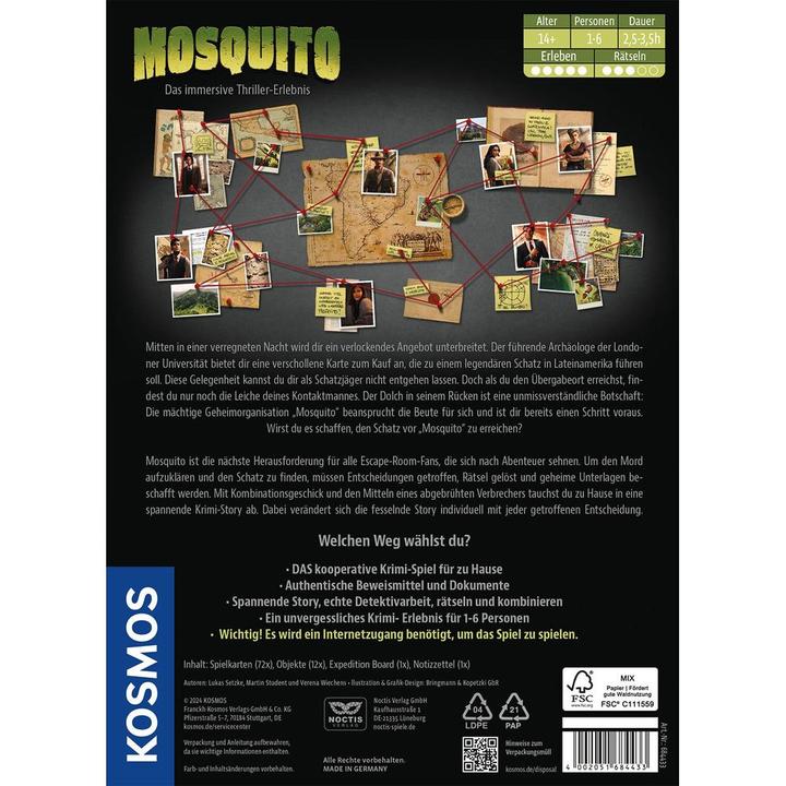 Produktbild Kosmos Masters of Crime: Mosquito (Deutsch)