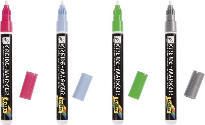 Produktbild Folia Kreide Marker (Schwarz, 2 mm, 5 x)