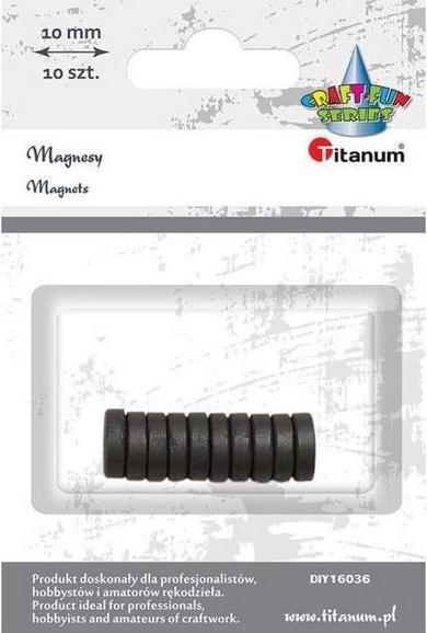 Produktbild Titanum Runde schwarze Magnete 10mm 10St (10 x)