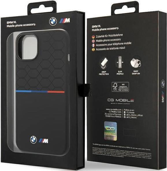 Produktbild BMW BMHMP15S22SMPK iPhone 15 / 14 / 13 6.1" czarny/black hardcase M Silicone Pattern MagSafe (Apple iPhone 15)